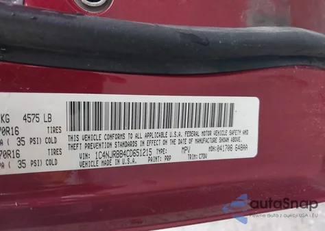 2012 Jeep Patriot Sport from USA, damaged, VIN 1C4NJRBB4CD651215